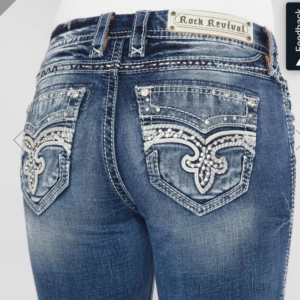 Rock Revival Irela Jeans Easy Straight. Size 33 length 32.
